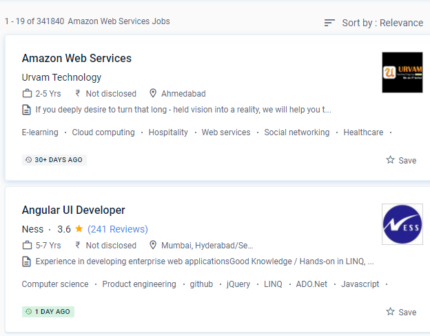 AWS internship jobs in Dubai