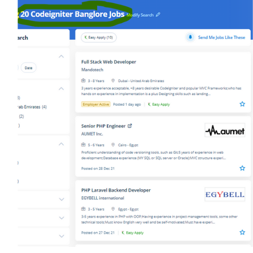 Codeigniter internship jobs in Al Ain