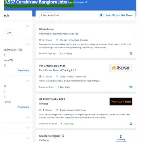CorelDRAW internship jobs in Al Ain