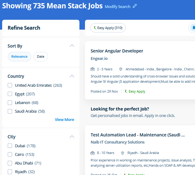 Mean Stack Development internship jobs in Abu Dhabi