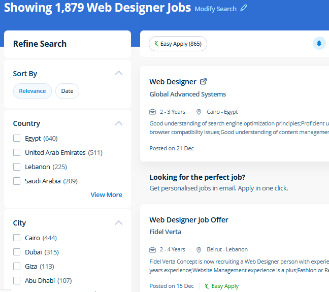 Web Design internship jobs in Dubai