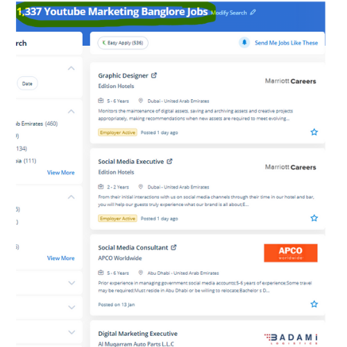 YouTube Marketing internship jobs in Abu Dhabi